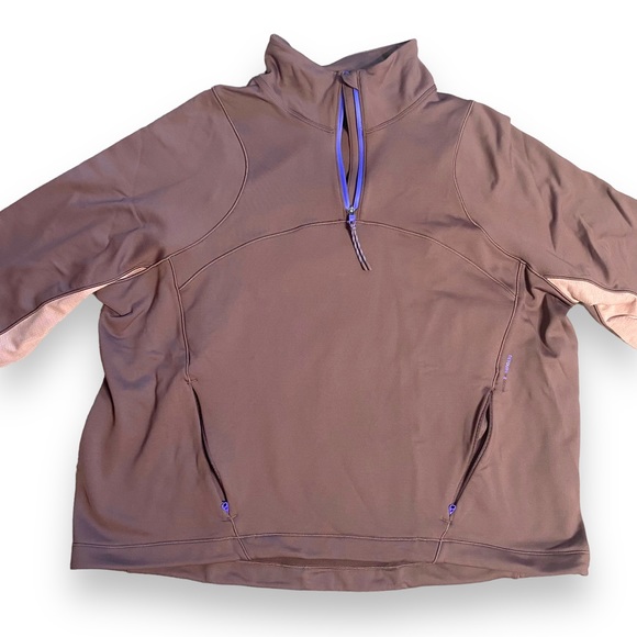 Lululemon Athletics TOPS TECH fleece Hiking Brown Cropped Quarter Zip Sz 10 - Picture 4 of 11